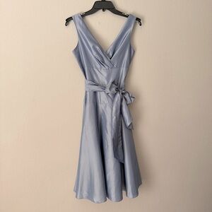 Max & Cleo Light Blue Satin Party Dress